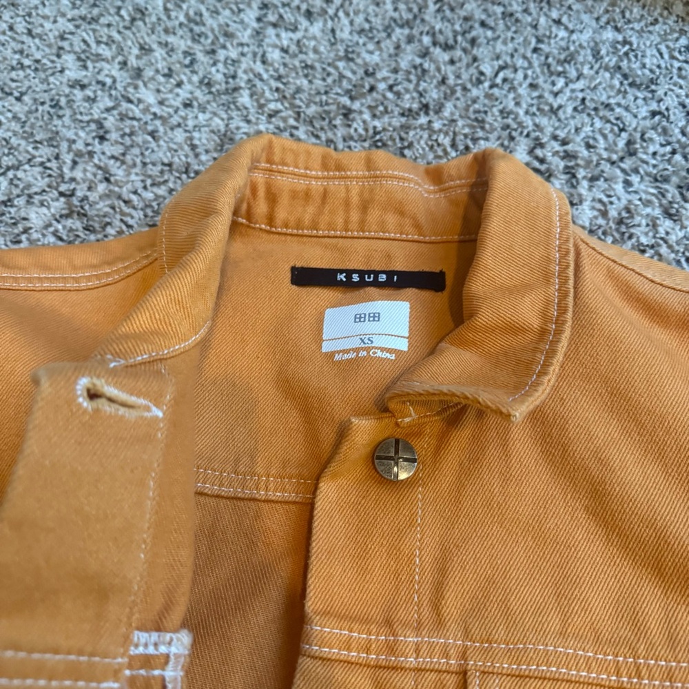 Ksubi World Tour Collection Billie Cropped 80’s Style Denim Jacket Size XS - Picture 9 of 13